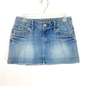 American Eagle Blue Denim Mini Skirt Size 4